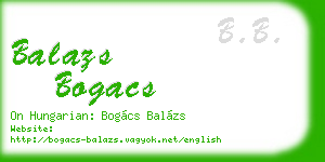 balazs bogacs business card